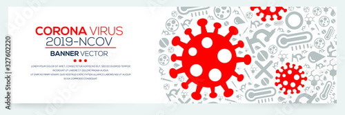 Creative (Corona virus -2019-nCoV ) Word with Icons ,Vector illustration.