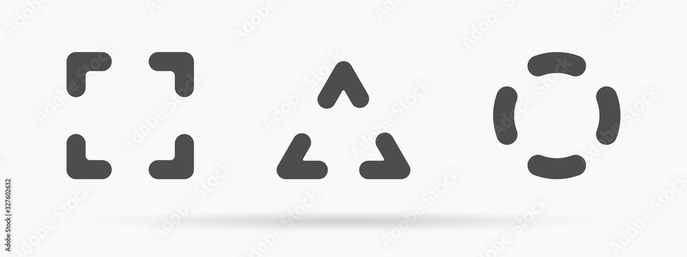 Fototapeta premium Geometric drawing triangle, circle, square design. Vector illustration.