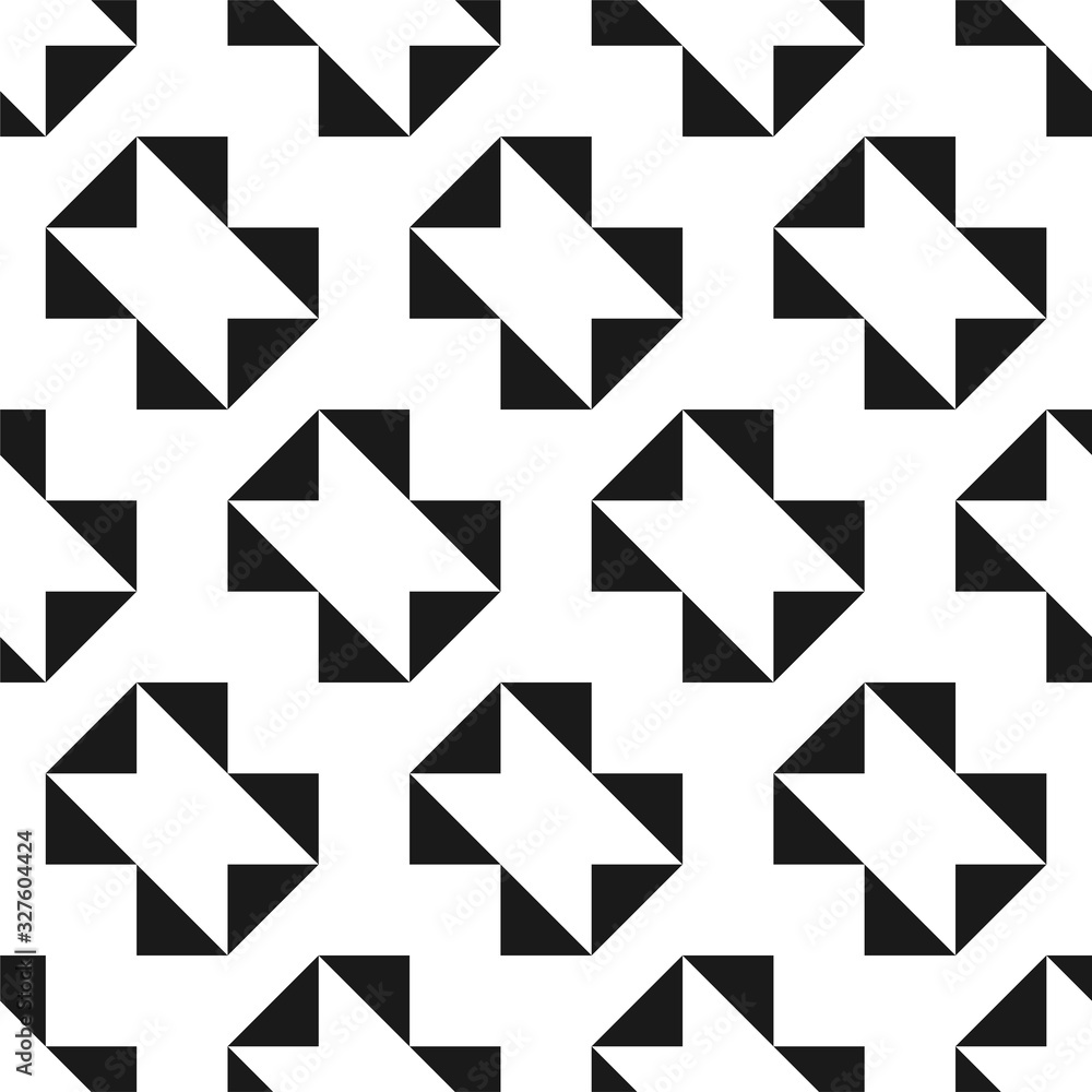Vector creative seamless geometric pattern. Textile striped black and white texture. Abstract monochrome fabric background Vector creative seamless geometric pattern. Textile striped black and white texture. Abstract monochrome fabric background