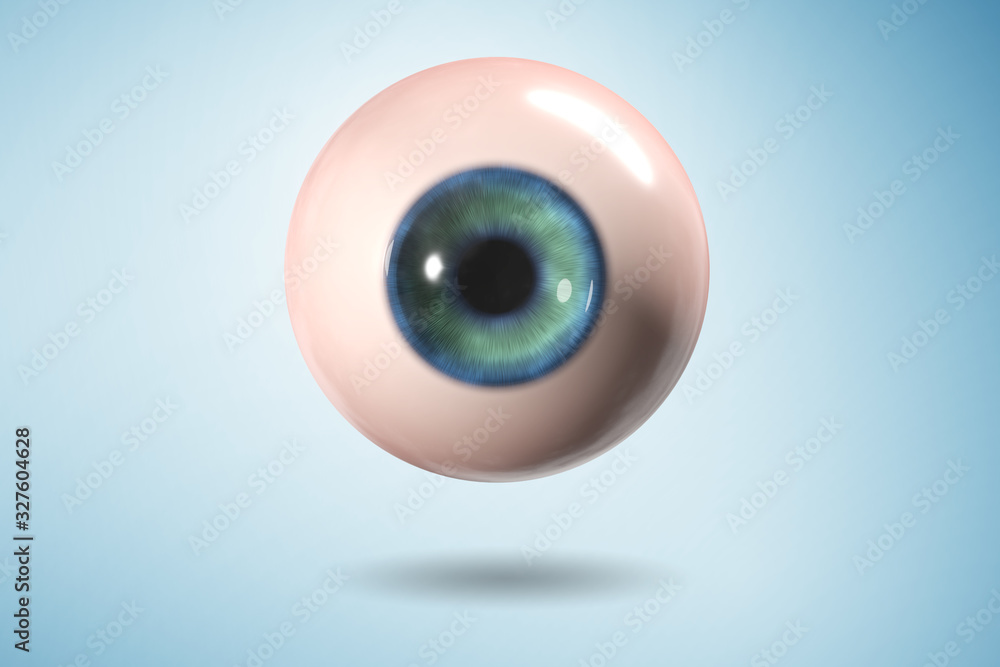 Eye illustration in medical concept - 3d rendering Eye illustration in medical concept - 3d rendering