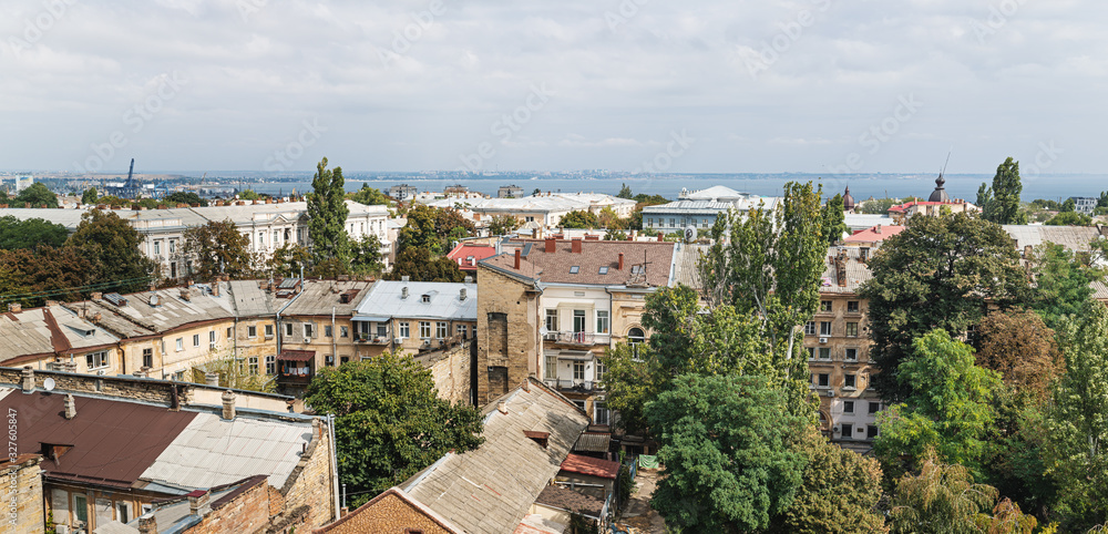 Roofs and old courtyards of Odessa