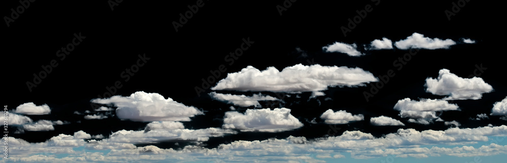 Fototapeta premium White isolated clouds.