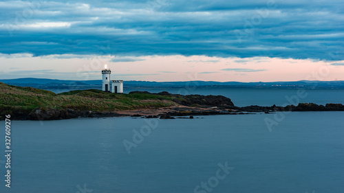 Elie cloudy sunset with lighthouse  © Tuhin