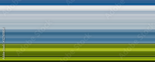 Abstract background consisting of horizontal lines of colors - colored stripes - stylized illustration of green and blue landscape - web banner