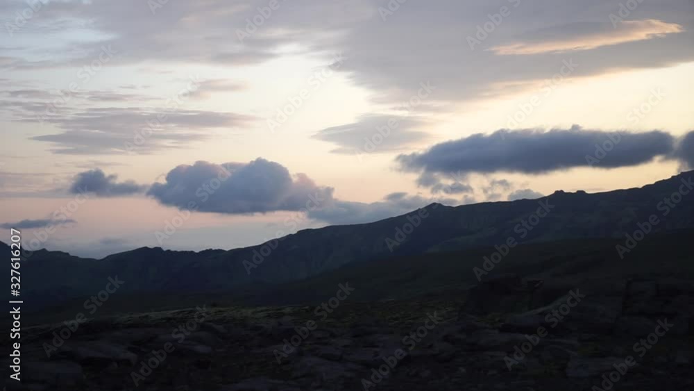 Dramatic sunset wit amazing clouds in Iceland Dramatic sunset wit amazing clouds in Iceland