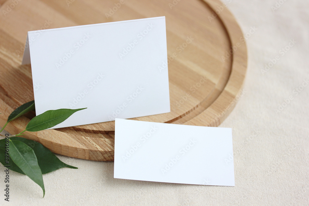 blank white card and business card for your text or image. mockup. blank white card and business card for your text or image. mockup.
