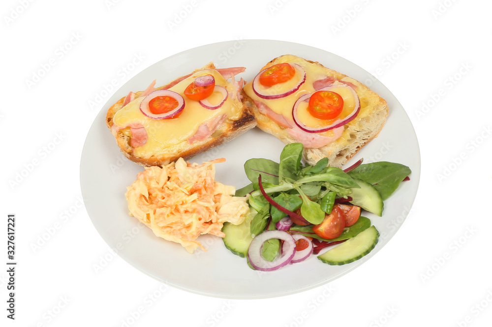 Ciabatta toasties and salad Ciabatta toasties and salad