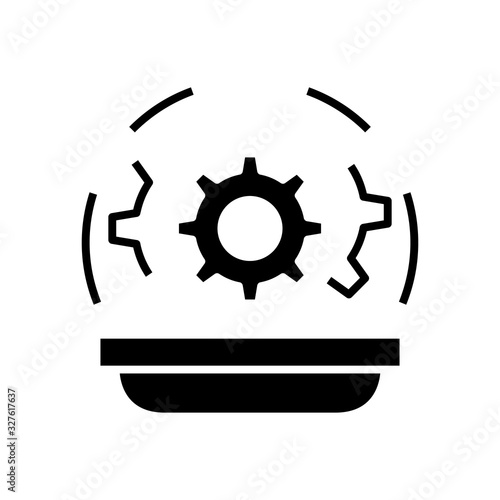 Law characteristics black icon, concept illustration, vector flat symbol, glyph sign.