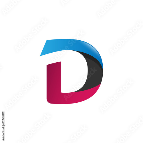 Initial letter D logo design