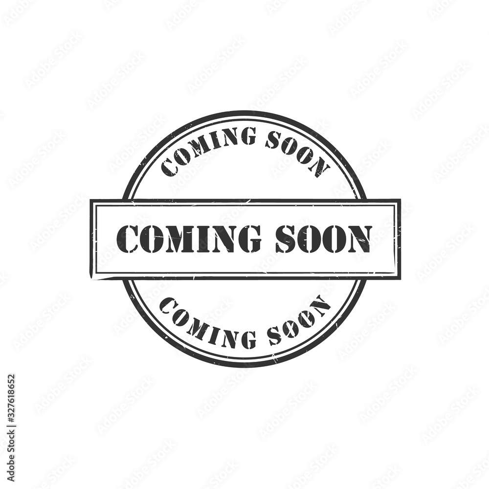 Fototapeta premium Rubber stamp grunge coming soon sign