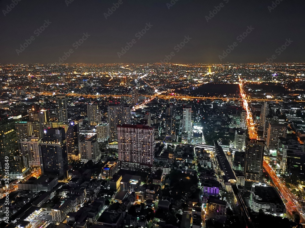 Fototapeta premium Bangkok bei Nacht