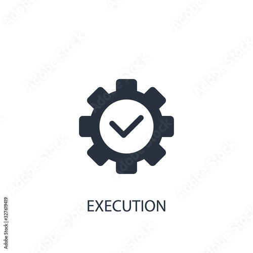 Execution icon. Simple business element illustration.