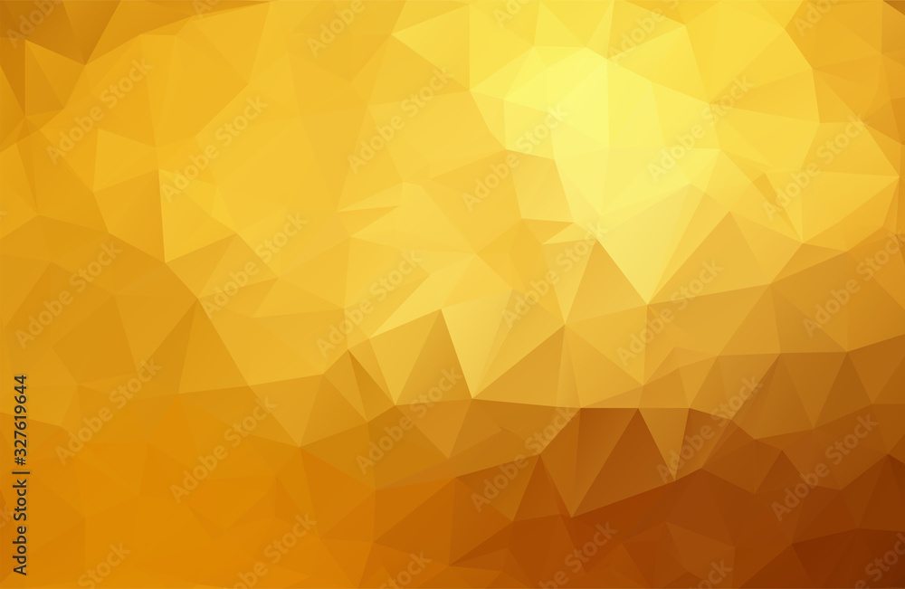 Abstract golden, yellow background from triangles, vector illustration. Eps 10
