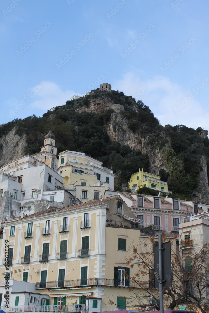 houses in the mountains amalfi coast positano italy