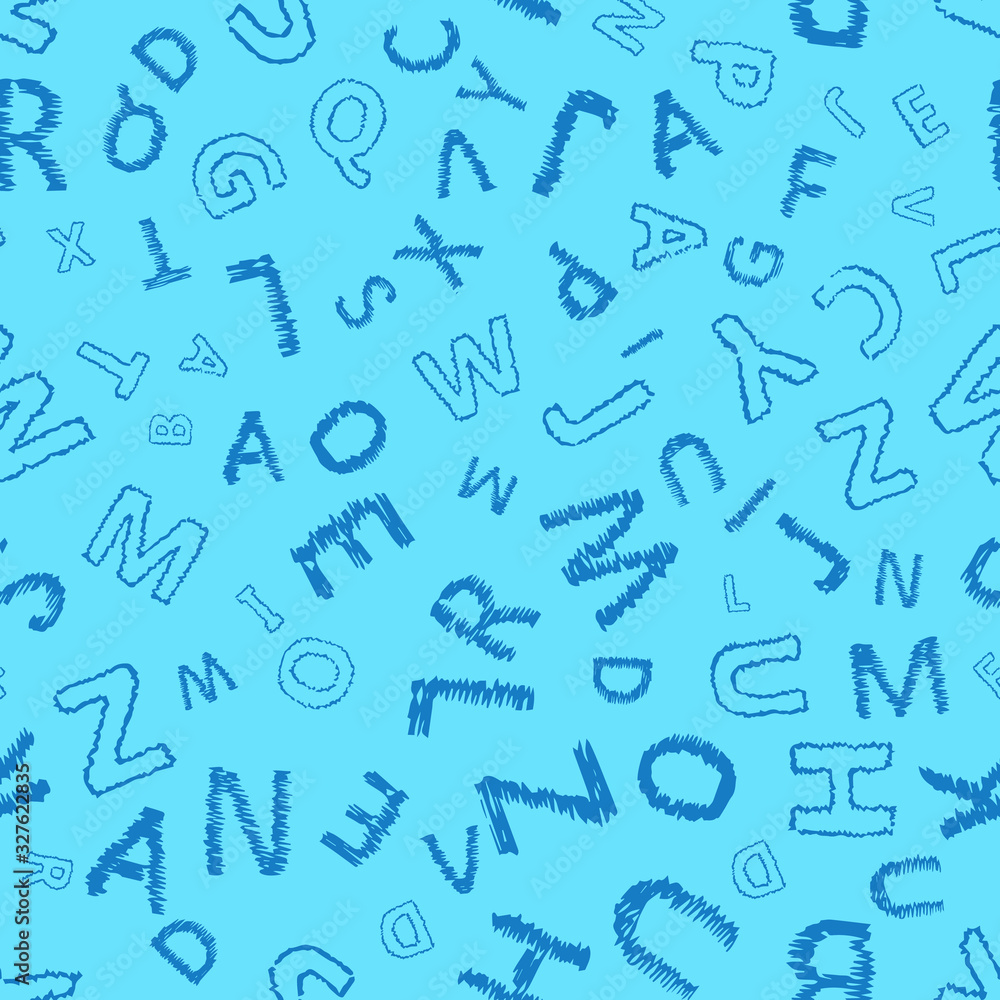 Doodle alphabet vector seamless background Doodle alphabet vector seamless background