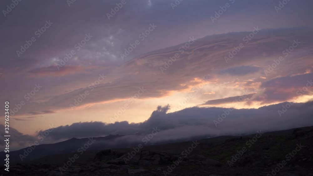 Dramatic sunset wit amazing clouds in Iceland Dramatic sunset wit amazing clouds in Iceland