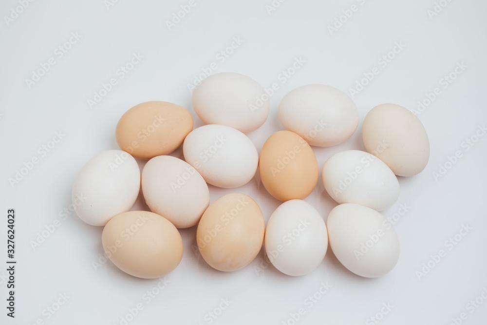 Group of Eggs isolated on white background. Lot of Organic Egg ready of cut-out. Eggs, the nutrition food from organic farm. Group of Eggs isolated on white background. Lot of Organic Egg ready of cut-out. Eggs, the nutrition food from organic farm.