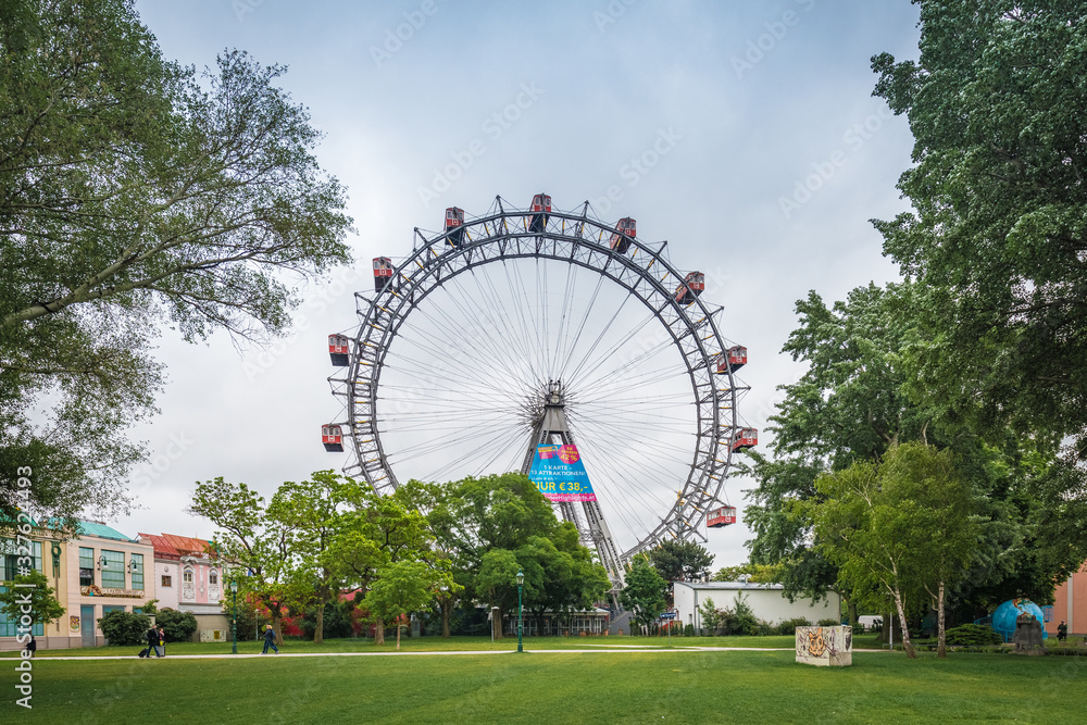 The Wiener Riesenrad in Vienna, Austria. The Wiener Riesenrad in Vienna, Austria.