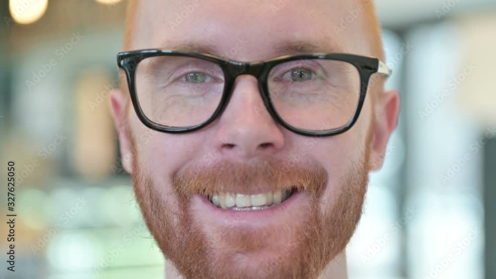 Close up of Smiling Face of Young Redhead Man Close up of Smiling Face of Young Redhead Man