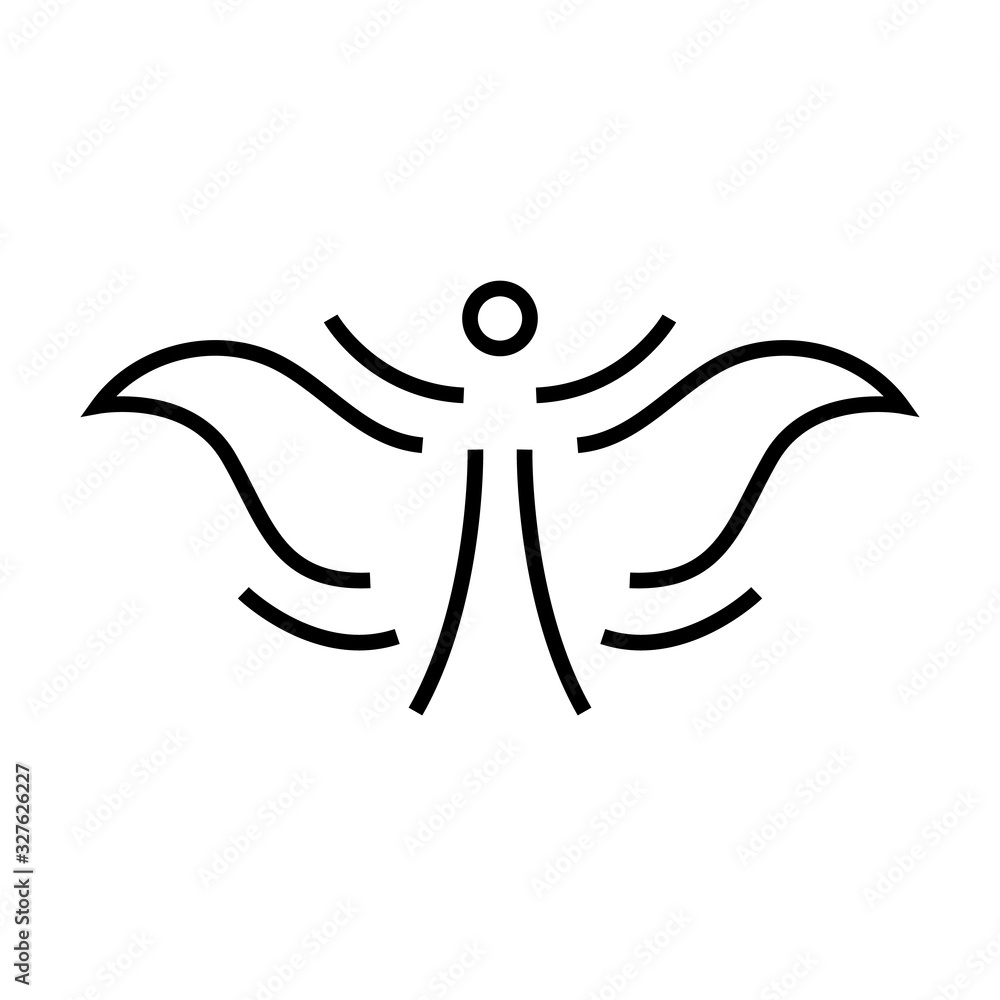 Superman tattoo line icon, concept sign, outline vector illustration, linear symbol. Superman tattoo line icon, concept sign, outline vector illustration, linear symbol.