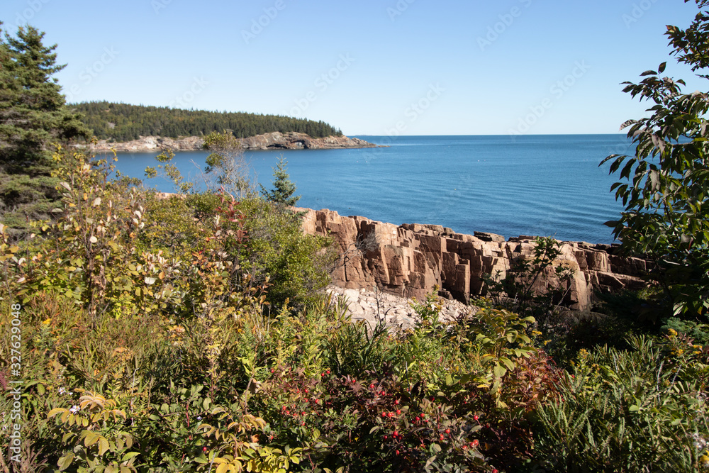 northeastern rocky shore ocean views