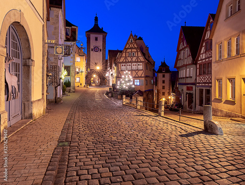Rothenburg ob der Tauber. Old famous medieval city. © pillerss