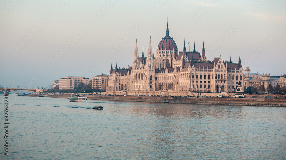 Budapest Parliament building and Danube river, Hungary