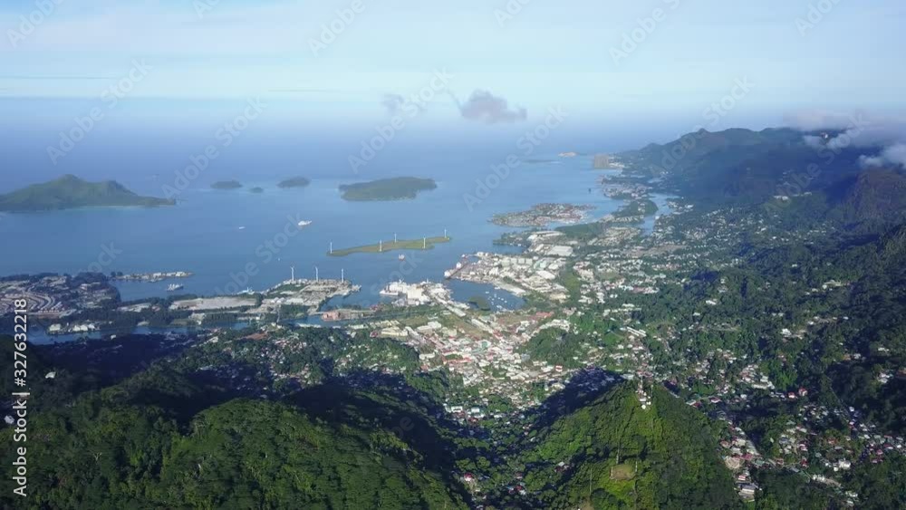 Africa Indian ocean Seychelles Victoria Drone Shooting Africa Indian ocean Seychelles Victoria Drone Shooting