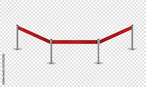 Silver barrier, fencing.