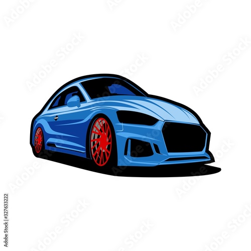 car logo speed fast sport logo design vector