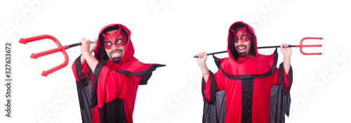 Man devil in red costume