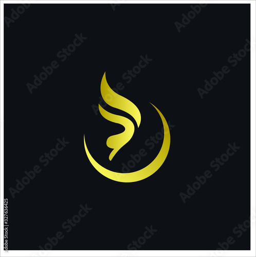 luxury butterfly for business and beauty logo vector concept