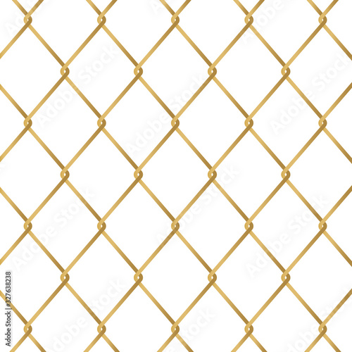 golden metal wire fence background- vector illustration