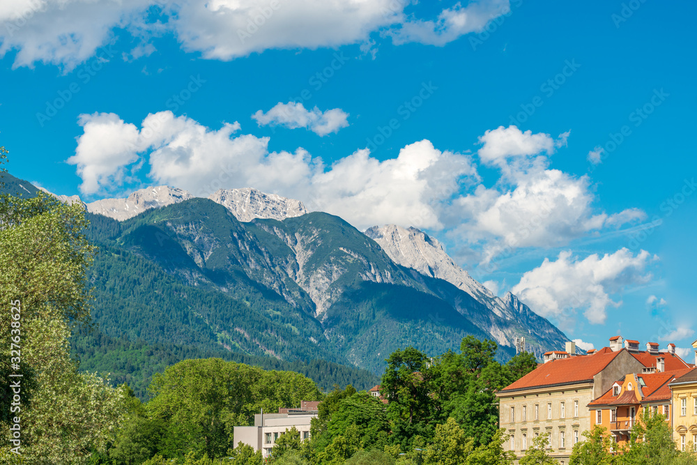 Architectural Elements of Historical buildings in the centre of Innsbruck,  Austria.