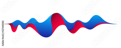 Creative vector illustration of motion sound wave, music audio equalizer, vibration pulse isolated on background. Art design multicolored fluid sound wave. Abstract concept music voice graphic element
