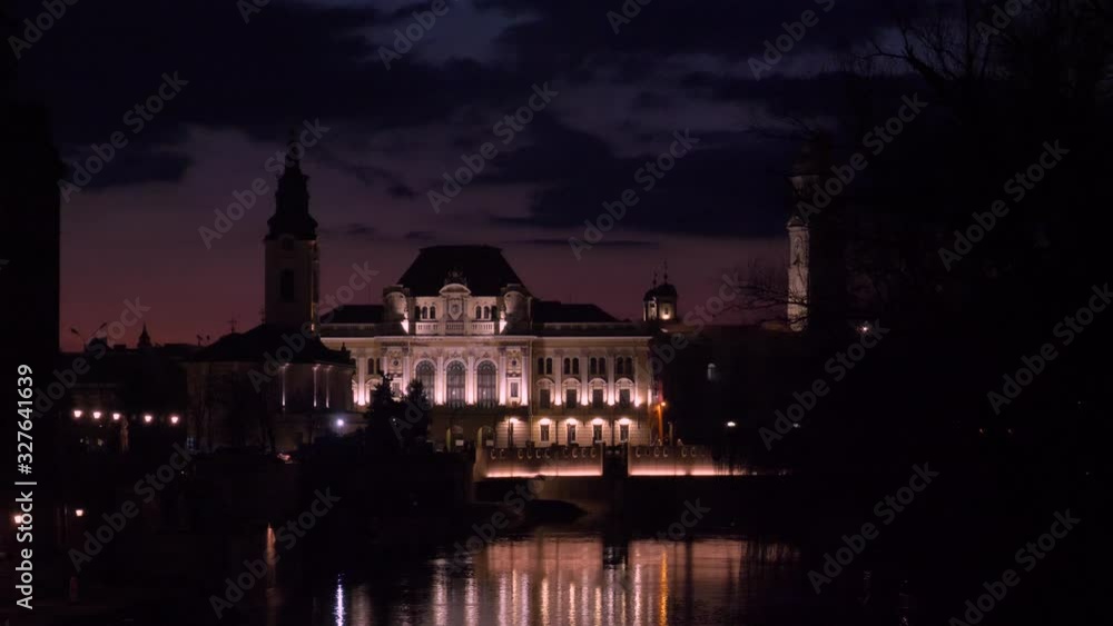 The City Hall. The huge building was built between 1902-1903 in place of the old building of the roman-catholic bishop after the plans and under the direct guidance of Rimanoczy Kalman. Europe-Romania The City Hall. The huge building was built between 1902-1903 in place of the old building of the roman-catholic bishop after the plans and under the direct guidance of Rimanoczy Kalman. Europe-Romania