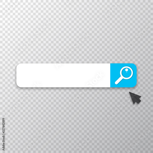 Search bar icon design template. Search bar ui design element isolated on transparent background