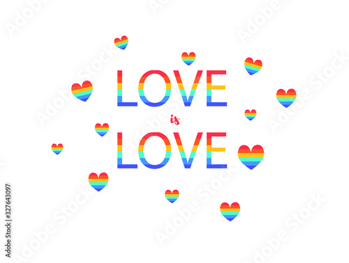 Lgbt flag rainbow heart. Lesbian Gay Bisexual Transgender. Celebrated annual. LGBT flag. Rainbow love concept. Human rights and tolerance. Poster, card, banner and background. Vector ilustration