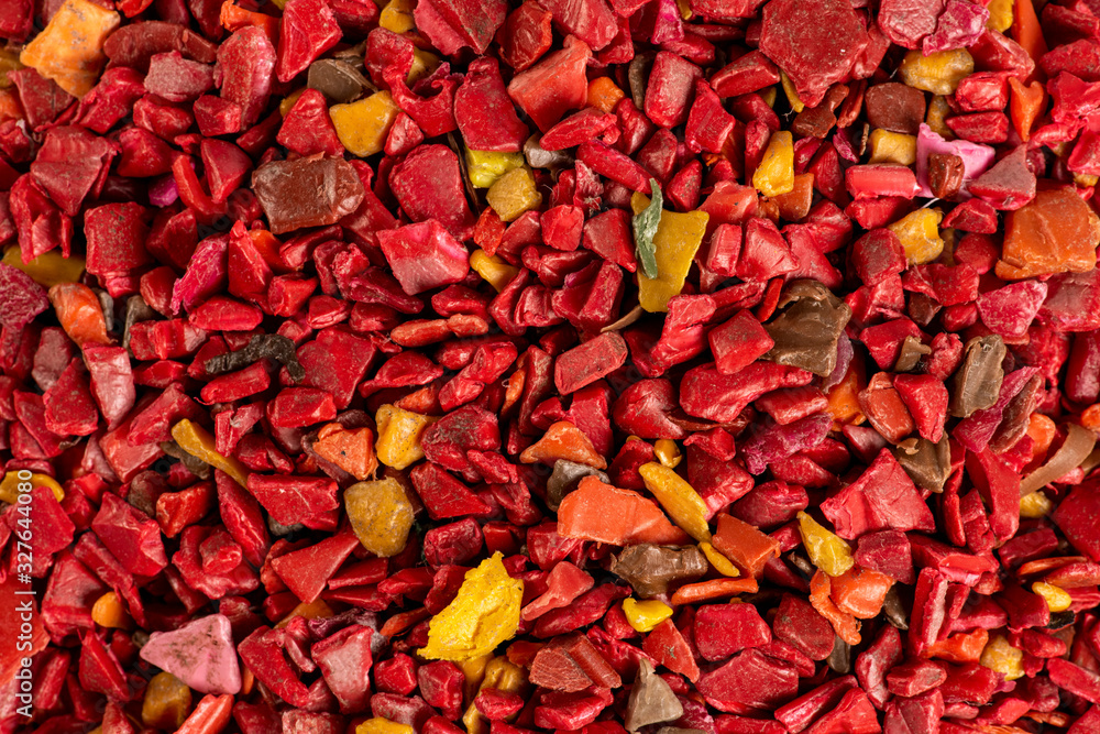 Granelli di plastica riciclata rossa Granelli di plastica riciclata rossa