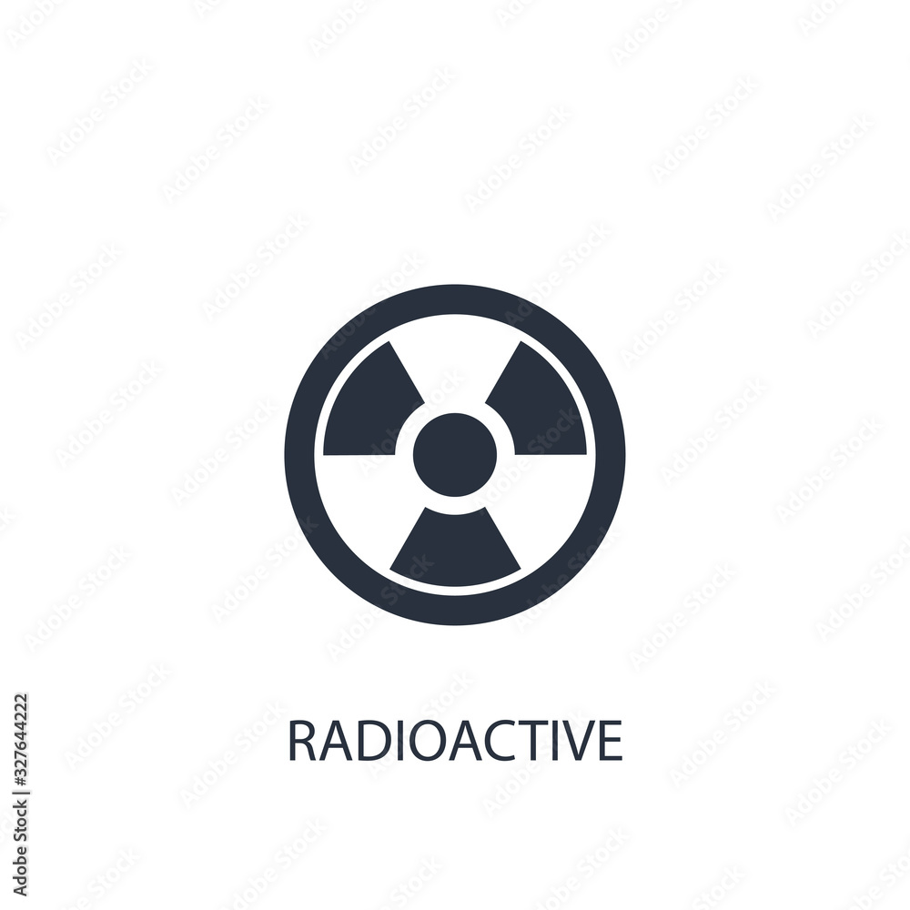 Radioactive icon. Simple ecology element illustration. Radioactive icon. Simple ecology element illustration.
