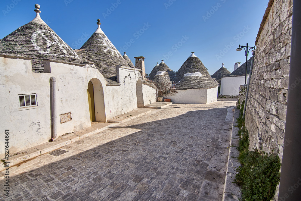 The traditional Trulli houses in Alberobello city, Apulia, Italy