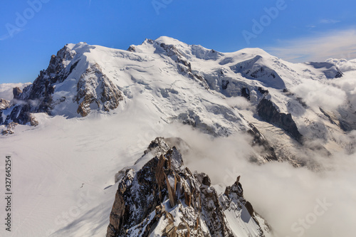 Mont Blanc massif in the French Alps