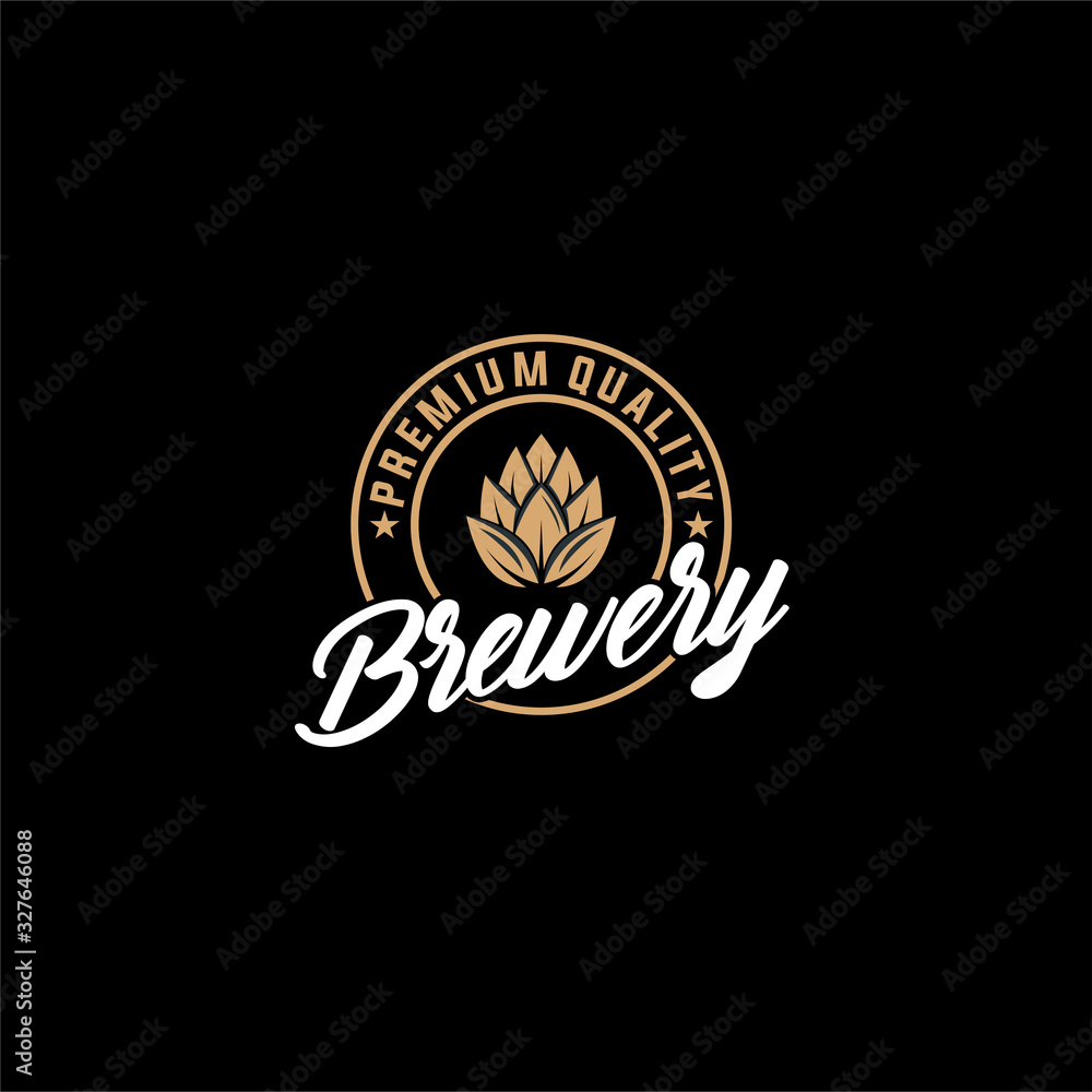 Logo Craft Beer company badge, sign or label. Vector illustration. Vintage design for winery company, bar, pub, shop, branding and restaurant business. Coaster for beer, beer glasses Logo Craft Beer company badge, sign or label. Vector illustration. Vintage design for winery company, bar, pub, shop, branding and restaurant business. Coaster for beer, beer glasses