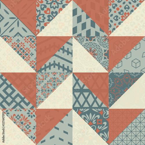 Seamless patchwork pattern