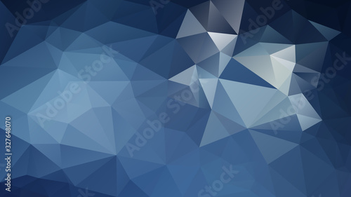 vector abstract irregular polygon background - triangle low poly pattern - blue color spectrum navy denim sky lapis