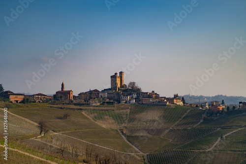 Serralunga d Alba town  Langhe region  Piedmont  Italy 