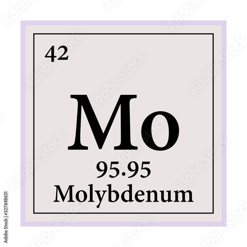 Molybdenum Periodic Table of the Elements Vector illustration eps 10.