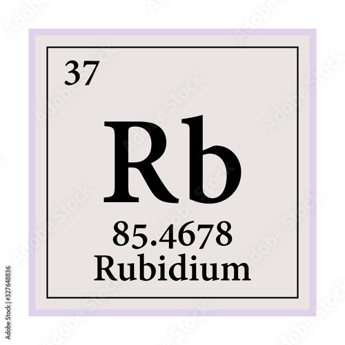 Rubidium Periodic Table of the Elements Vector illustration eps 10.