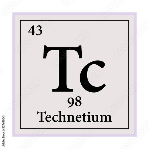 Technetium Periodic Table of the Elements Vector illustration eps 10.