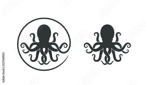 Octopus logo. Isolated octopus on white background